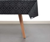 Raved Tafelzeil Ruit  140 cm x  200 cm - Zwart - PVC - Afwasbaar
