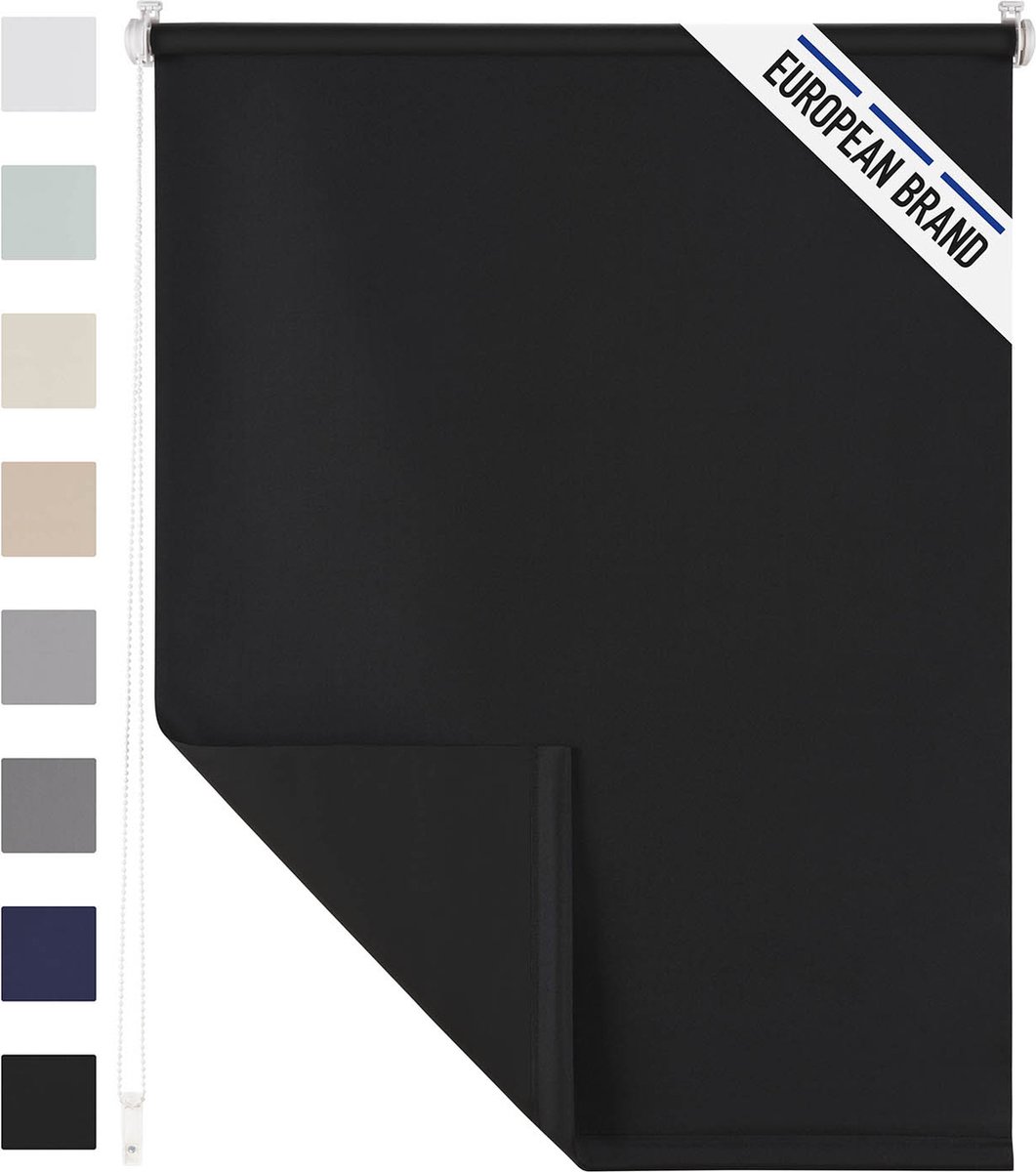 Blumtal Verduisteringsrolgordijn - Zonder Boren - Klemgordijn - 55 x 155 cm, zwart