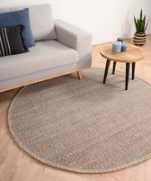 Rond wollen vloerkleed Lett - beige/crème 120 cm rond