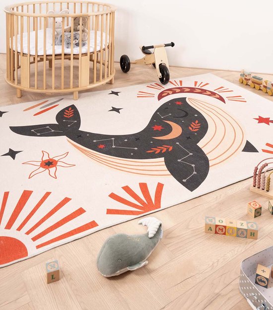 Kinderkleed walvis Happy Dreams - Multicolor 152x230 cm
