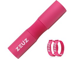 ZEUZ Barbell Pad – Squat & Hip Thrust - Fitness – Halter Kussen & Nekbeschermer – Roze