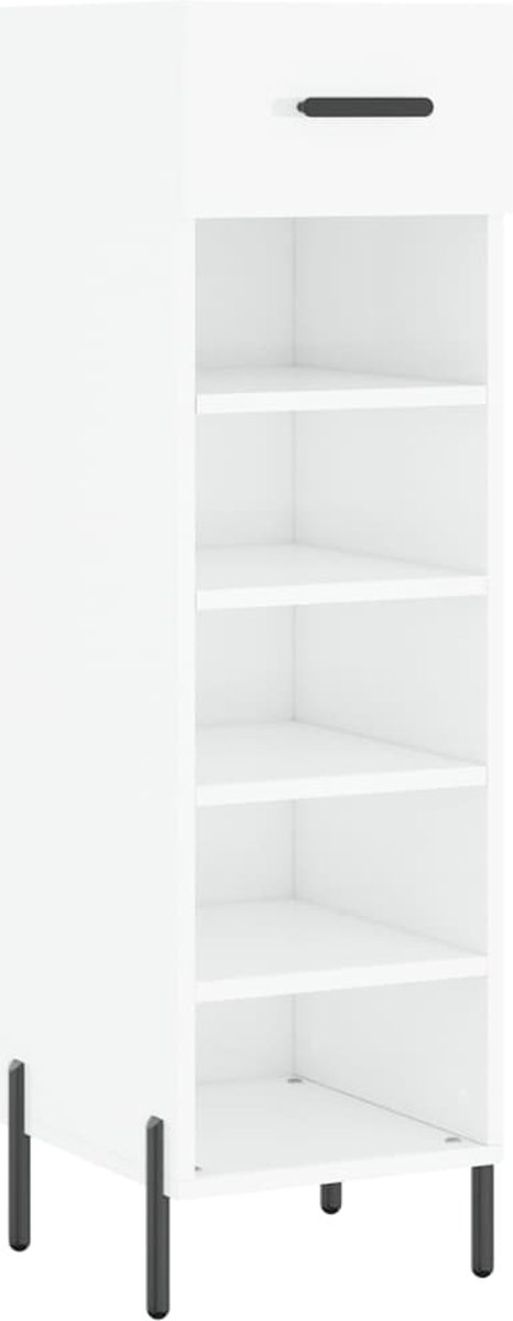 VidaXL Schoenenkast 30x35x100 cm bewerkt hout wit