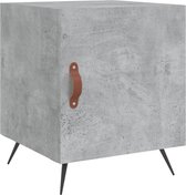 vidaXL - Nachtkastje - 40x40x50 - cm - bewerkt - hout - betongrijs