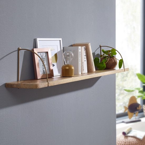 Rootz Wandplank - Industriële Metalen Hangplank - Grote Design Zwevende