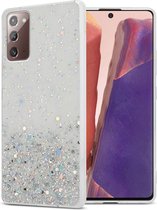 Cadorabo Hoesje geschikt voor Samsung Galaxy NOTE 20 in Transparant met Glitter - Beschermhoes van flexibel TPU silicone met fonkelende glitters Case Cover Etui
