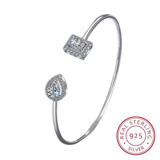 Borasi Zirkonia Armband| 925 Zilver | Zilver | Dames Armband | Elegant | Vrouwen Cadeau | Moederdag | Moederdag cadeau | Moederdag Cadeautje