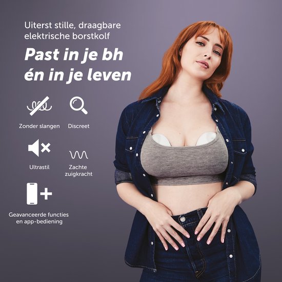 Elvie Pump  Enkele Elektrische Borstkolf - Draagbaar - Hands-free - Geluidsloos - Incl. 2 flessen