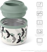 Geïsoleerde lunchbox MB Element Graphic Birds - Lekvrije lunchtrommel - Houdt uw lunch tot 10u Warm of Koud - Ideaal voor Werk/School - Vrij van BPA - Vogelmotief - Groen