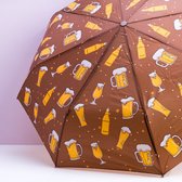 Bol.com Bier paraplu - De paraplu die elke bierliefhebber nodig heeft - Opvouwbaar - Pocket Umbrella - Bier accessoires cadeau aanbieding