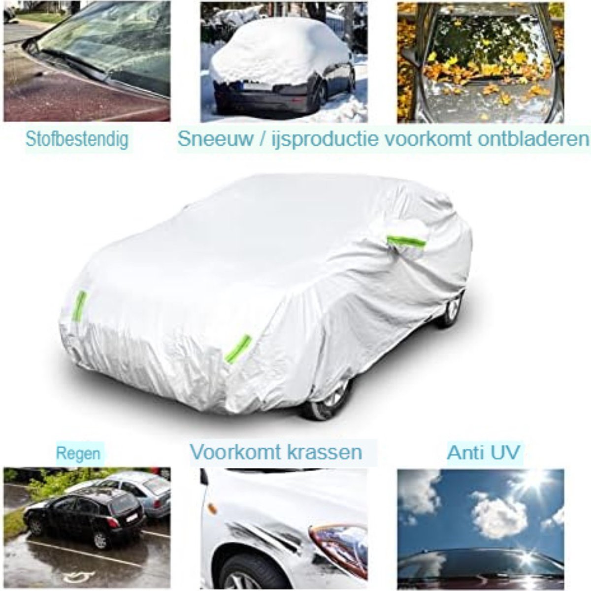 Waterdichte Autohoes voor Audi A4,Aanpasbare Autohoes Stofdicht UV-bestendig met Reflecterende Strips Autozeil,C-OB