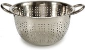 Zilver RVS vergiet/zeef 24 x 13 cm - Keukenbenodigdheden - Kookgerei - Zeven - Vergieten van roestvrijstaal