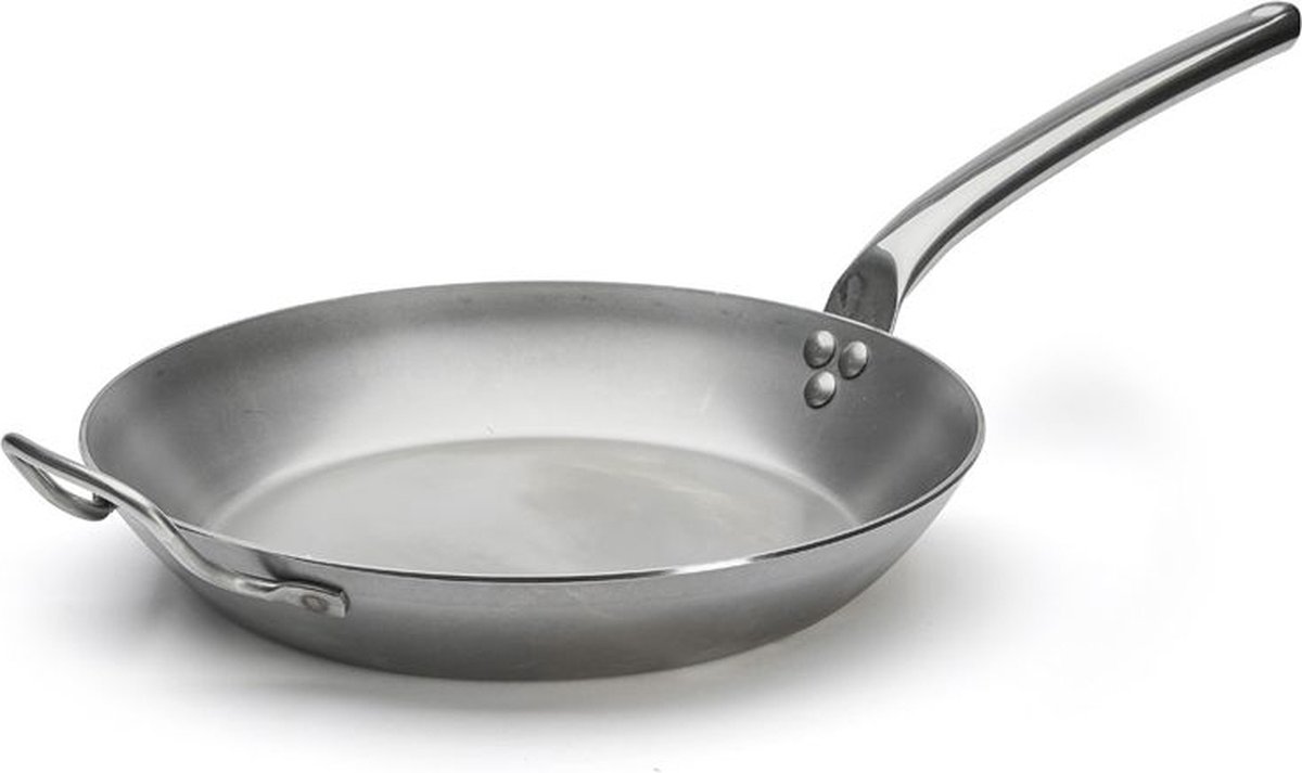 De Buyer Carbone Plus Koekenpan met Rvs Handvat - Ø 32cm - Plaatstaal