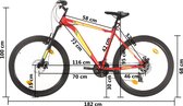 vidaXL - Mountainbike - 21 - versnellingen - 27,5 - inch - wielen - 42 - cm - frame - rood