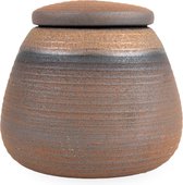 Ovalen urn voor huisdieren | Stenen urn | Bruin Goud | 250ml