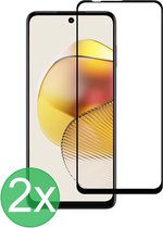 Full Screenprotector 2x Geschikt voor: Motorola Moto G73 - screen protector - volledige glas - bescherming - beschermglas - ZT Accessoires