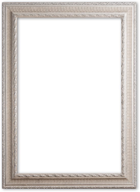 Barok Lijst 70x100 cm Zilver - Dakota