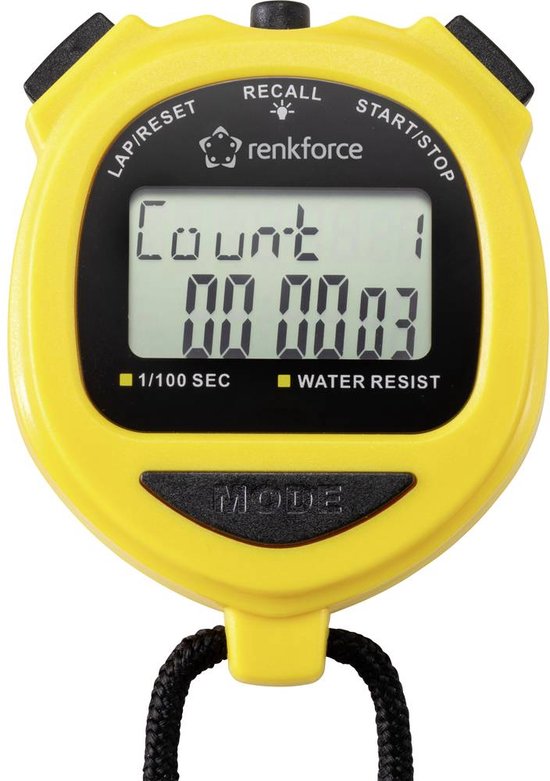 Renkforce RF-SW-120 Digitale stopwatch Zwart - Renkforce