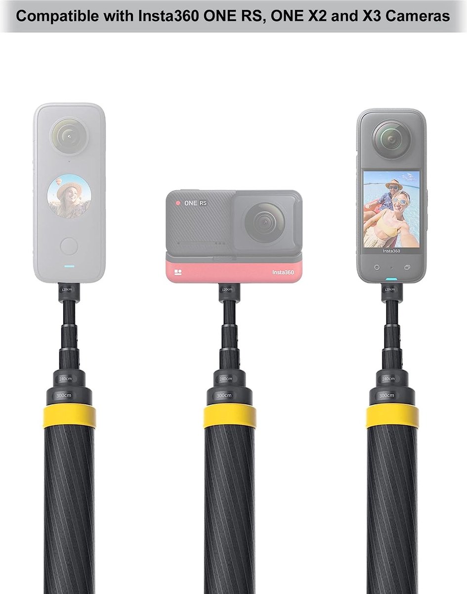 Onzichtbare Selfie Stick Voor Insta360 Een X2 70Cm... - Grandado