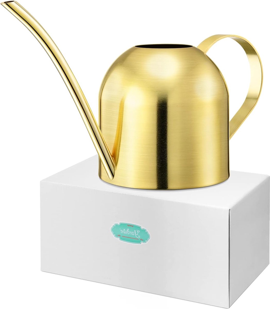 Gieter van roestvrij staal, 1000 ml, gieter, bloem, gieter, pot, tuinplanten, lange sproeiers, gieter, tuingereedschap voor familiekantoor, potplanten, bonsai-watergift