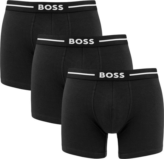 HUGO BOSS Bold boxer briefs (3-pack) - heren boxers normale lengte - zwart - Maat: XL