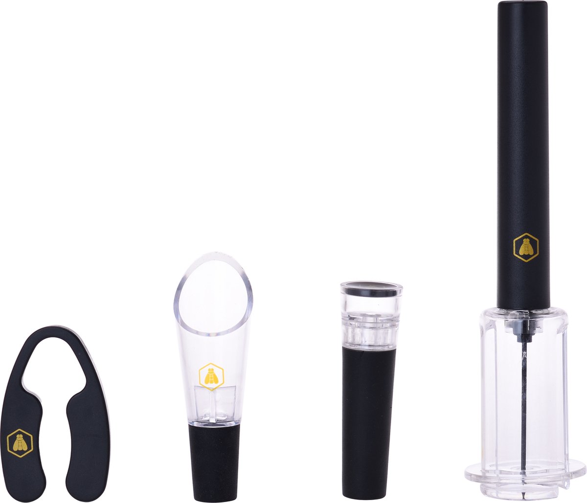 Laguiole Luchtdruk wijn opener met 4 accessoires