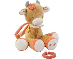 Nattou Koe Mila - Muziek Knuffel - 30 cm - Donker Warm Beige
