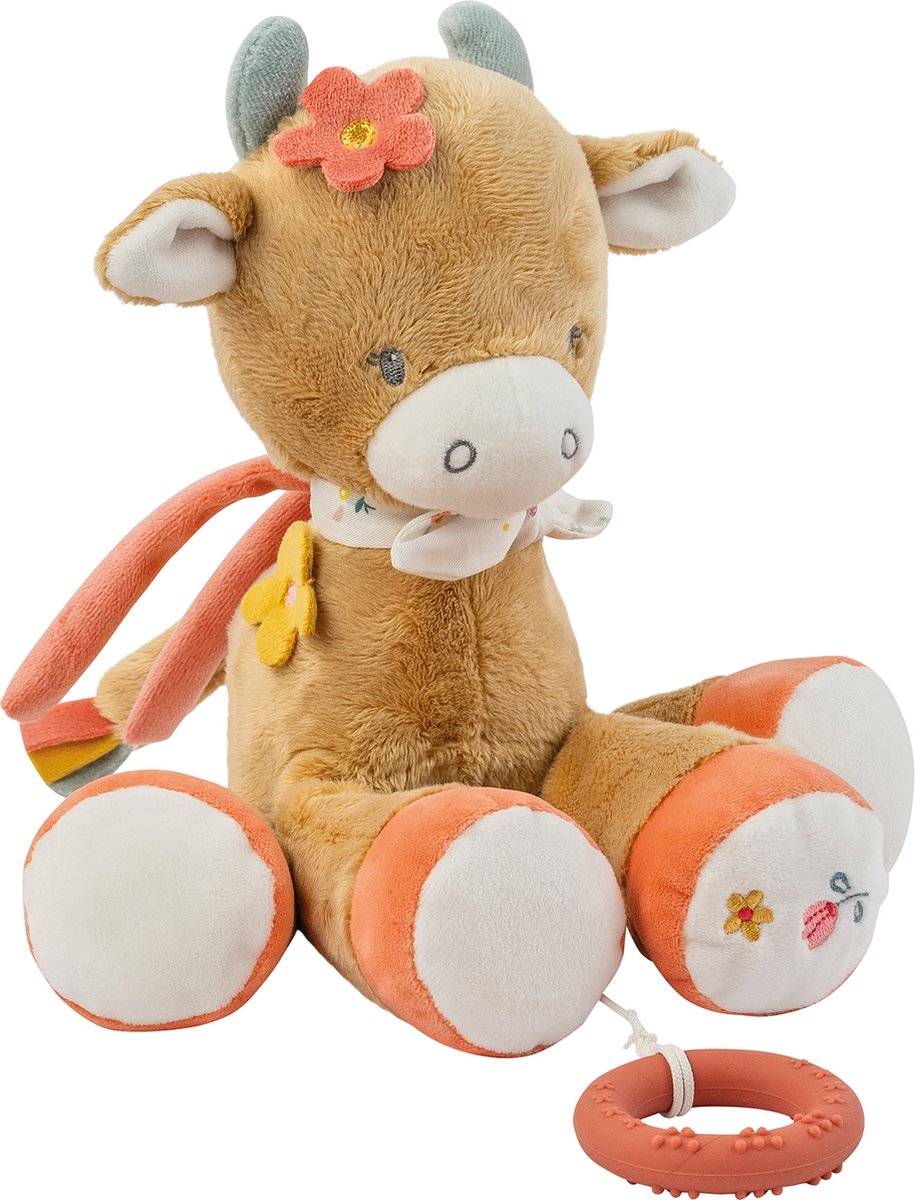 Nattou Koe Mila - Muziek Knuffel - 30 cm - Donker Warm Beige