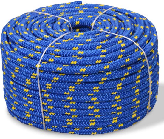 VidaXL Corde De Bateau Polypropylène Rouge 14 Mm X 25 M - Corde De Levage, Amarrage Et Gréement Robuste
