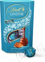 Lindt LINDOR Karamel Zeezout chocolade bonbons 200 gram - 16 zacht smeltende chocolade bonbons