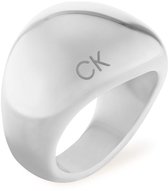Calvin Klein CJ35000443C Dames Ring - Minimalistische ring - Sieraad - Staal - Zilverkleurig - 26 mm breed
