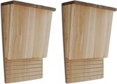 The Living Store Vleermuizenkasten - Massief hout - 22 x 12 x 34 cm - Slaapplaats voor vleermuizen