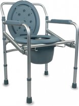 Chaise de toilette Mobiclinic Mar - Pliable - Ajustable - Légère - Avec couvercle - Aluminium