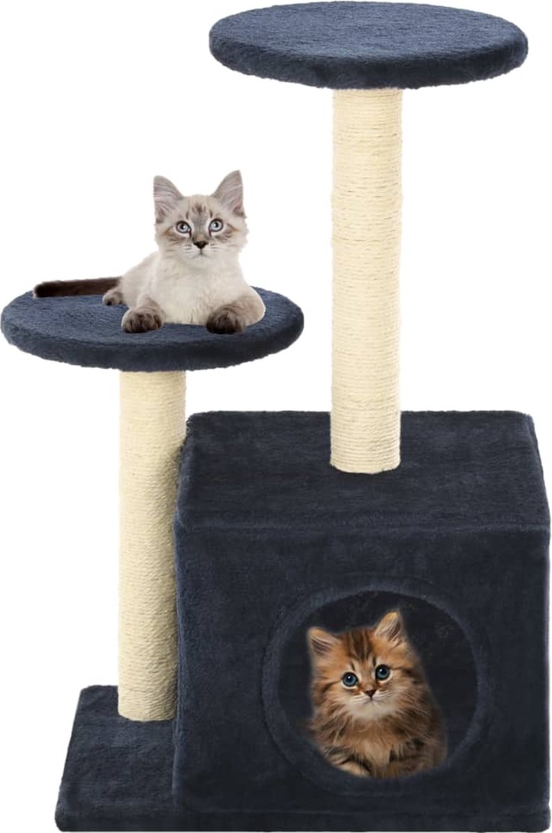 VidaXL Kattenkrabpaal Met Sisal Krabpalen - Grijs - 60 cm