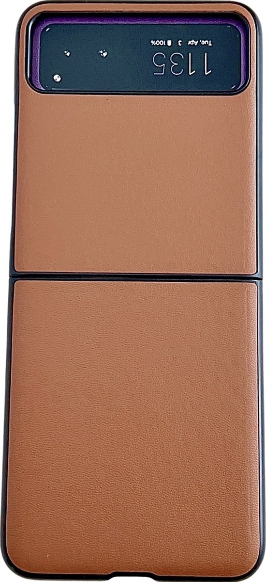 Mobigear Hoesje geschikt voor Motorola Razr 40 Telefoonhoesje Hardcase | Mobigear Excellent Backcover | Razr 40 Case | Back Cover - Bruin