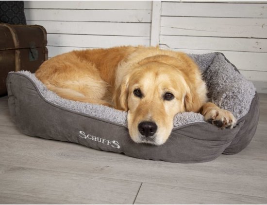 Scruffs Cosy - Comfortabele Zacht Gevoerde Hondenmand - Kleur: Grijs, Maat: Large - Scruffs