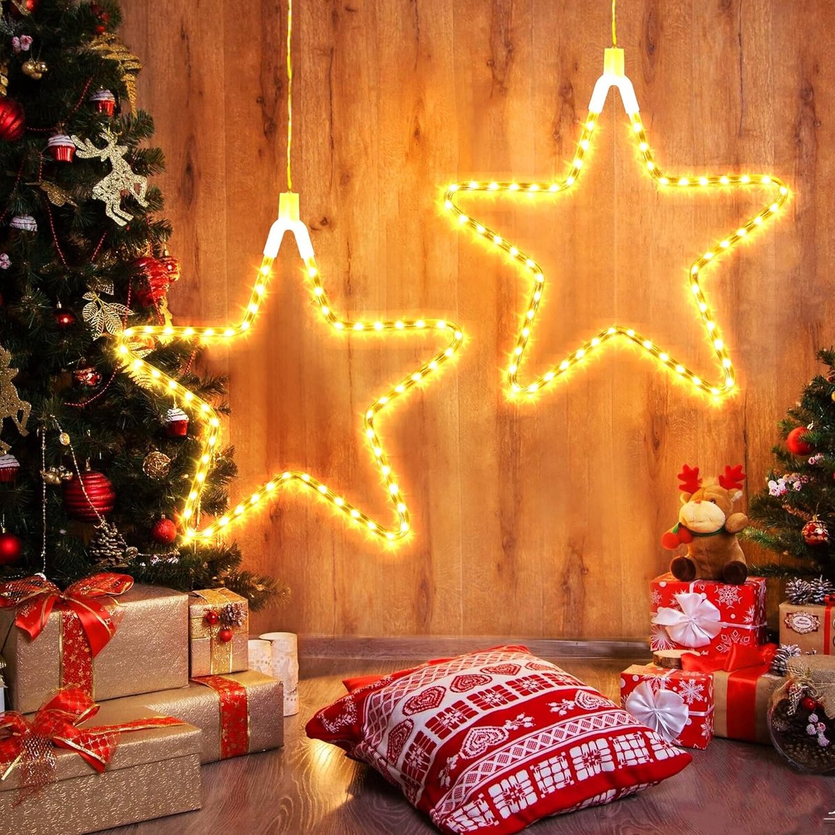 LAC Guirlande Led à Pile 5m 50 LEDs -Petite Guirlandes Lumineuses  D'intérieur Chambre ou Decoration Noel (Blanc Chaud) : :  Luminaires et Éclairage