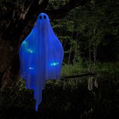 Oplichtend Spook met Blauw LED-licht voor Halloween - 119 cm - Beste Halloween Decoratie voor Binnen en Buiten - Voortuin, Gazon, Tuin, Feestje, Inrichting.