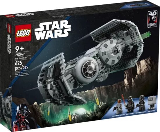 LEGO Star Wars TIE Bomber, Starfighter Modelbouwset met Darth Vader en Gonk Droid - 75347 - LEGO