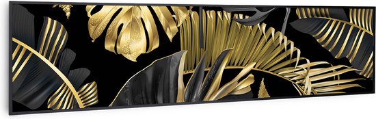 Klarstein Wonderwall Air Art Slimme Infrarood Verwarming - Warmtepaneel - 120X30Cm - 350W - 7M² - Design Front - App Controle - Geruisloos - Wandmontage - Afstandsbediening - Praktisch - Thermostaat - Ip44 - Motief: Zwarte Bloemen - Zwart Frame