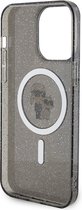 iPhone 15 Pro Backcase hoesje - Karl Lagerfeld - Effen Grijs - TPU (Zacht)