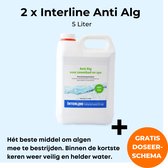 2 x Interline Anti Alg 5 liter - Inclusief doseerschema - Anti Alg voor zwembad - Algenbestrijding - Anti Alg voor middelgrote en grote zwembaden