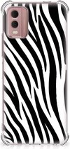 Hoesje Nokia C32 GSM Hoesje met doorzichtige rand Zebra
