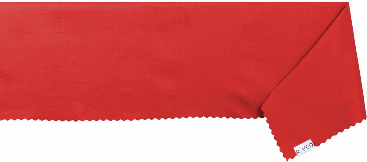 Raved Tafelkleed – 140 cm x 220 cm – Polyester Rood – Kreukvrij
