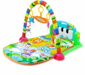 Buxibo 3-in-1 Baby/Peuter Gym - Piano Speelmat voor Baby's - Muziek Speelkleed met Ratelaar en Spiegel- Groen