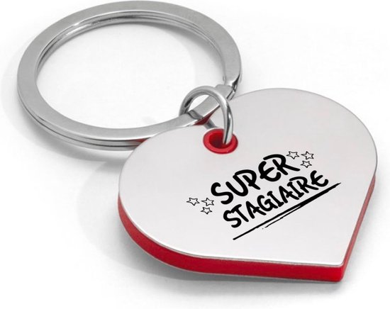 Akyol - super stagaire sleutelhanger hartvorm - Stagiair - familie - cadeau