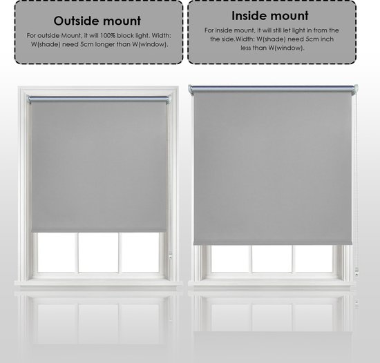 Rolgordijn Thermo Zonder boren Thermisch rolgordijngrijs 100 x 200 cm bol