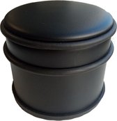 BRASQ Deurstopper Set van 6 Zwart 1,1 Kg - Voor binnen en buiten - Deurbuffer met anti-slip ⌀9 x 7,5 cm