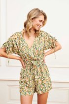 Playsuit Marloes | Abstract green print