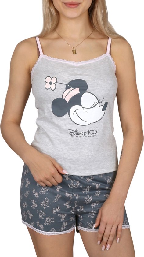 Minnie Mouse - Pyjama gris pour fille à bretelles, pyjama d'été / 140