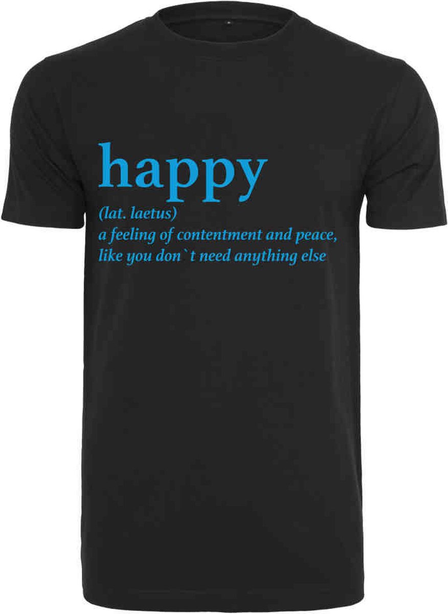 Mister Tee Happy Definition Dames T-shirt XL Zwart